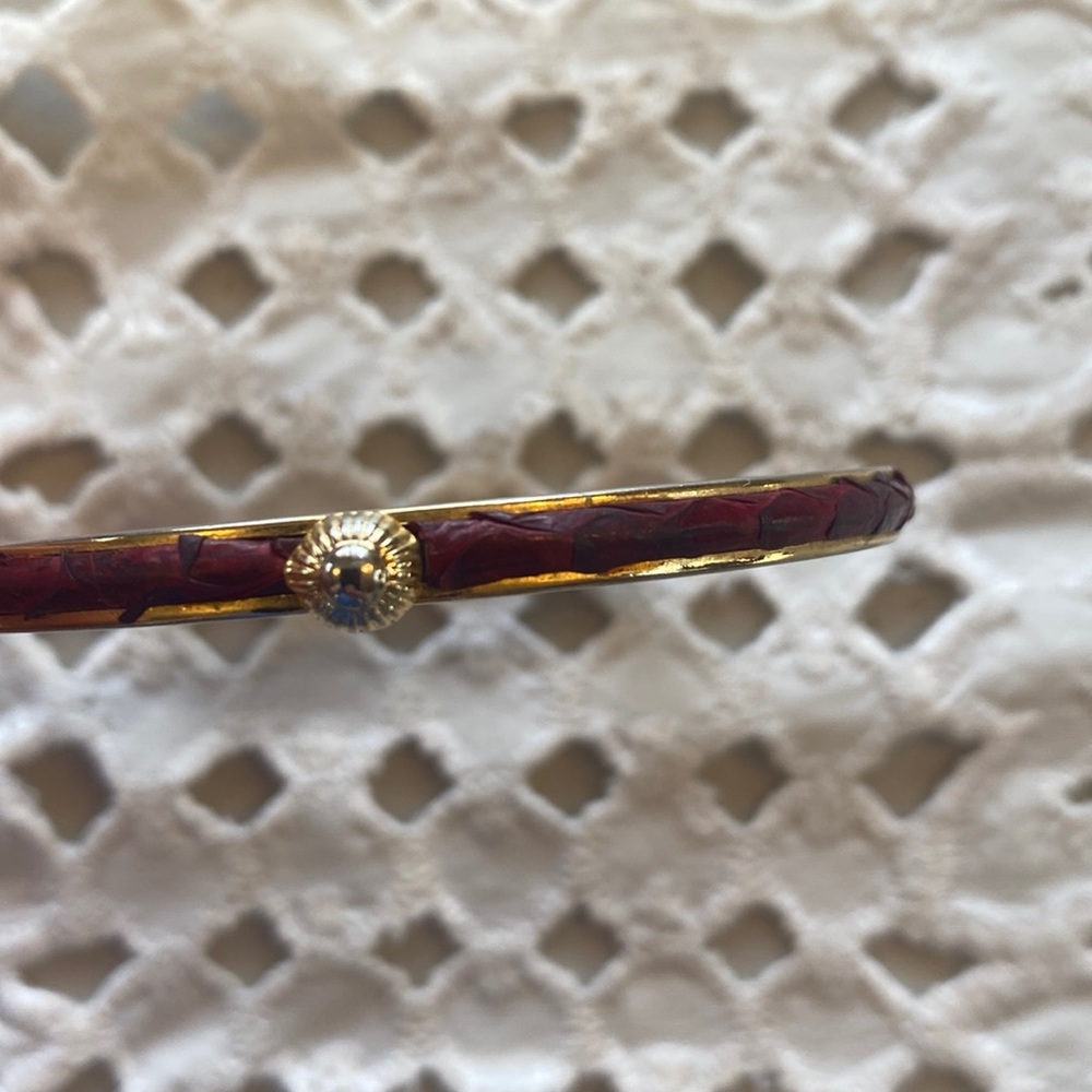 Peruzzi florence  red snake skin gold/faux gold bracelet